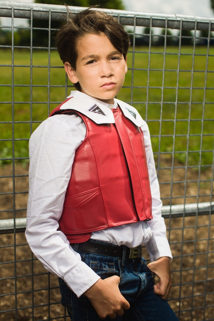 Phoenix Youth Pro-Max Jr. Leather Protective Rodeo Vest